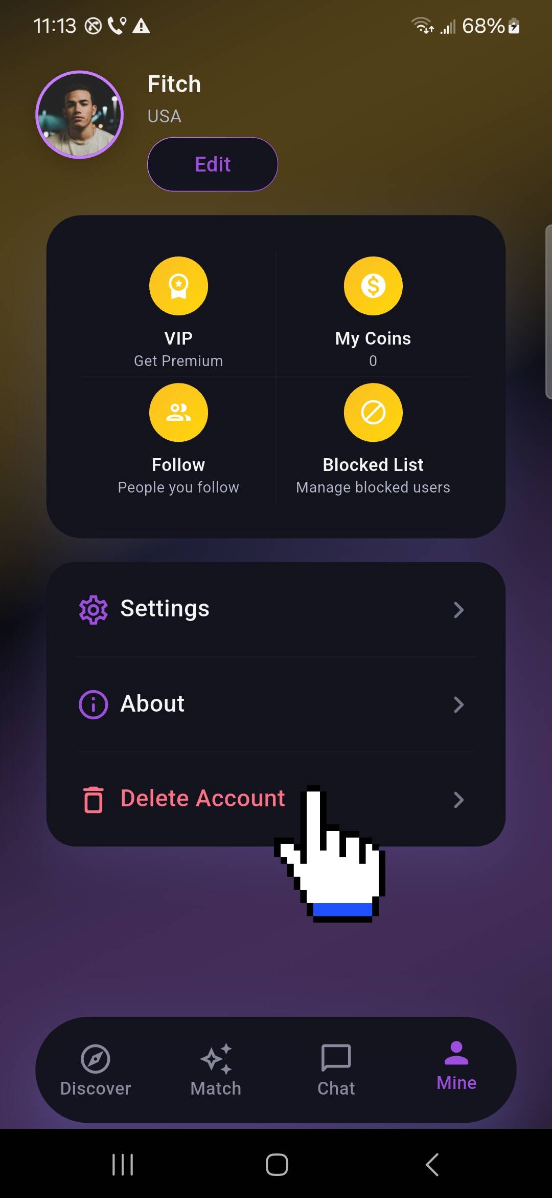 XoraHub account deletion guide